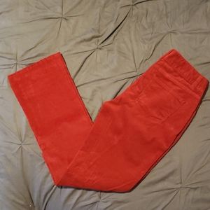 TALBOTS WOMEN'S RED CORDUROY PANTS